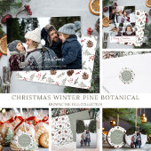 Kerstmis Winter Pine en Holly Retouradres Etiket