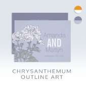 Trouwchrysant witte bruiloft RSVP QR-code