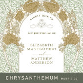 Retro Bridal Shower Invitations Art Nouveau Morris Kaart