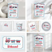 Pap van de Verjaardags Jongen Trein Party T-shirt