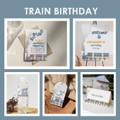 Train Dank je Label Birthday Baby shower Cadeaulabel