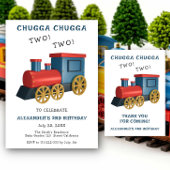 Chugga Two Two Trein Tweede Verjaardag Kaart