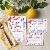 Ciao Baby Italiaanse Bambino Hand getrokken Luier  Informatiekaartje