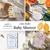 Lemon Boy Baby shower gunst Dank u Bedankjes Labels