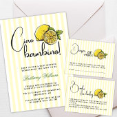 Ciao Bambino Lemon Baby shower Luier Raffle Informatiekaartje