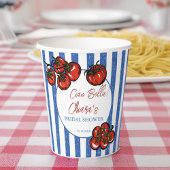 Ciao bella tomato stripes Italian bridal shower Papieren Bordje