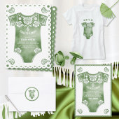 Cielito Lindo sage groene bodysuit baby shower Kaart