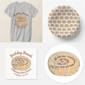 Cinnamon Roll Bun Pastry Birthday Party Brunch Spandoek
