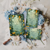 Citrus Garden Botanical Wedding Kaart