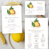 Citrus citroen eerste verjaardag mijlpaal verjaard reclamebord met voetstuk