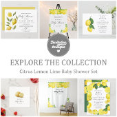 Begroting Lemon Gender Neutral Baby shower Invitat