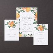 Orange Blossoms Citrus Botanical Wedding  Informatiekaartje (Personaliseer de collectie van deze zelfstandige maker.)