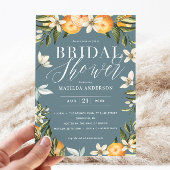 Rustige citrusvruchten modern botanisch floranjebl pokerkaarten