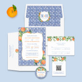 Positano Blauwe Tegels Zoete Sinaasappels Verander Save The Date