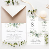 Eucalyptus Leaves Greenery Wedding Accommodations Informatiekaartje