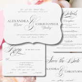 Classic Ampersand Invitation Informatie Kaarten