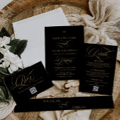 Monogram Goud Elegante Kalligrafie Huwelijk Acryl Uitnodigingen