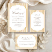 Klassiek Beige Tannengestreepte Foto Bruiloft Save The Date