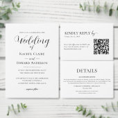 Minimalistisch zwart-wit trouwtafelnummer wijn etiket (Personaliseer de collectie van deze zelfstandige maker.)