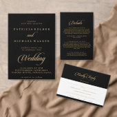Klassiek Wit en Goud We Do Vouwde Huwelijksprogram Programma (Personaliseer de collectie van deze zelfstandige maker.)