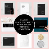 Schattigee Classic Zwart Wit Bruiloft Dank u Beric Servet