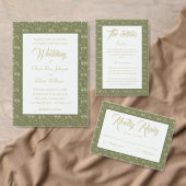 Elegant Groen Botanisch Wedding Menu (Personaliseer de collectie van deze zelfstandige maker.)