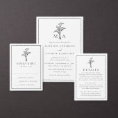 Klassieke Calla Lelie Monogram Bruiloft Kaart (Personaliseer de collectie van deze zelfstandige maker.)