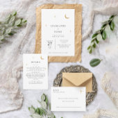 Hemelse Middernacht Gouden Maan Sterren Boog Huwel Kaart