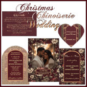 Classic Christmas Chinoiserie Traditional  Wedding Papieren Bordje