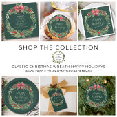 Klassiek krans kerst papier Bord