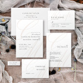 Zwart Classic Elegante Kalligrafie Bruiloft RSVP Kaartje