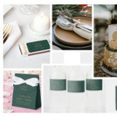 Elegant smaragdgroen de nacht voor de bruiloft bedankdoosjes