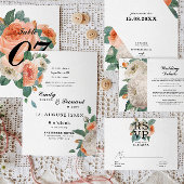 Klassieke Elegante Bloemtypografie Bruiloft Save The Date