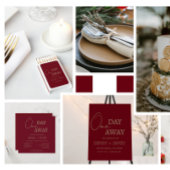 Een dag weg repetitie diner Bourgogne bruiloft Kartonnen Onderzetters