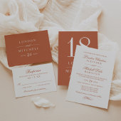 Elegant Terracotta Wedding Engagement Party Kaart