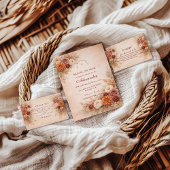 Classic Fall Flower Bridal Shower Kaart