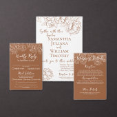 Boho Terracotta Rustiek Retour Adres Trouwen Etiket (Personaliseer de collectie van deze zelfstandige maker.)
