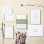 Formal Classic Sage Green Wedding Seating Chart Kaart (Personaliseer de collectie van deze zelfstandige maker.)