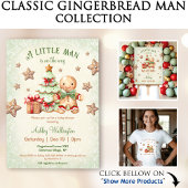 Gingerbread Man Green Christmas Baby shower Gable Bedankdoosjes