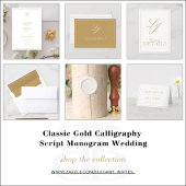 Klassiek Elegant Gold Script RSVP Kaartje