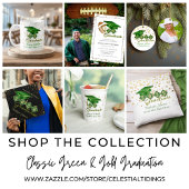 Gepersonaliseerd Classic Groen Goud Afstuderen Tissuepapier