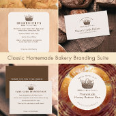 Classic Homemade Bakery Ingredient Product Vierkante Sticker