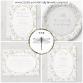 Classic Little Wild One Baby shower Toile Informatiekaartje