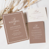 Elegant Ivory and Brown | Luxe Neutral Wedding Ronde Sticker