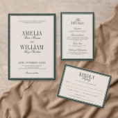 Oude Geld Klasse Timeloze Smaragdgroene Trouwdag Save The Date (Personaliseer de collectie van deze zelfstandige maker.)