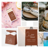 Terracotta Modern Een dag weg repetitie diner Bedankdoosjes