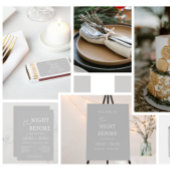 Elegante Grijs & Wit Naam Monogram Retouradres Etiket