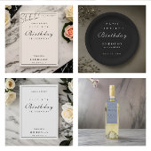 Moderne minimalistische Happy Birthday Script Inpakpapier Vel