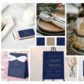 Moderne marine de nacht voor het huwelijksfeest papieren bekers