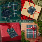 Preppy Tartan Plaid Christmas Photo Holiday Card Feestdagenkaart